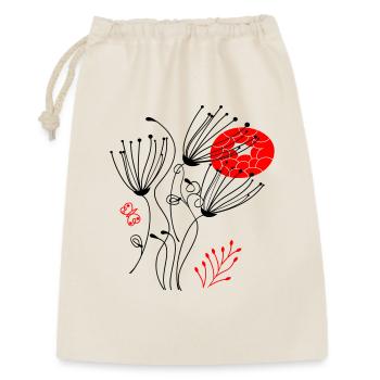 filigree delicate flowers, Flowers - Gift Bag 30 x 45 cm - nature - Front