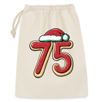75 Number Biscuit Christmas - Gift Bag 30 x 45 cm - nature - Front