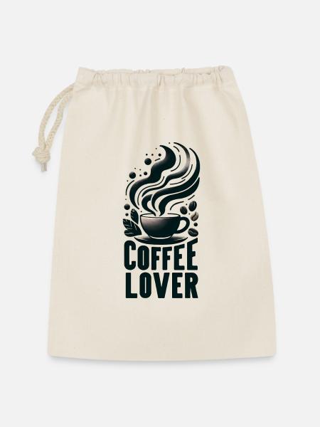 Coffee Lover - Geschenkbeutel aus Baumwolle (30 x 45 cm) - Natur