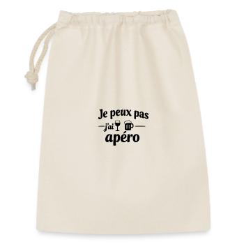 I can't I have an aperitif – Humor and funny message - Gift Bag 30 x 45 cm - nature - Front