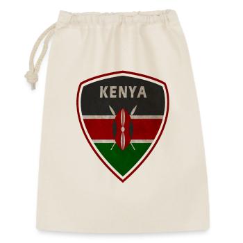 Kenia Wappen Vintage / Kenya Geschenk Afrika - Geschenkbeutel aus Baumwolle (30 x 45 cm) - Natur - Vorne