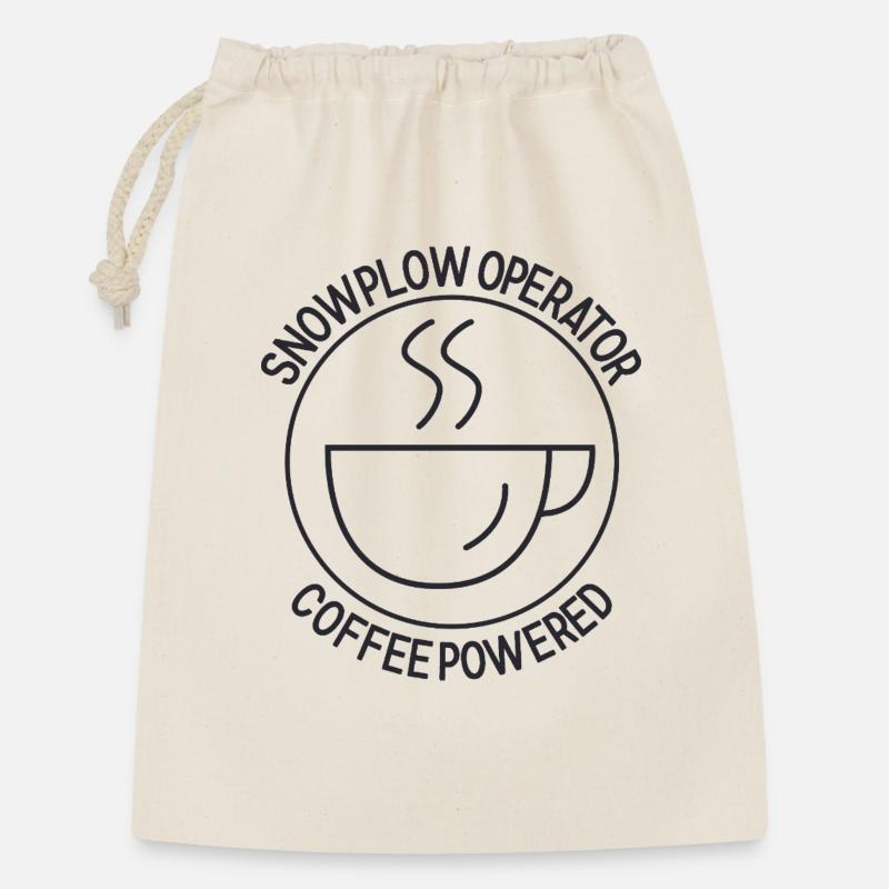 Snowplow Operator Coffee Powered Snow Plow Driver - Gift Bag 30 x 45 cm - nature