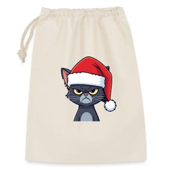 Annoyed Santa Cat Xmas Mood - Gift Bag 30 x 45 cm - nature - Front