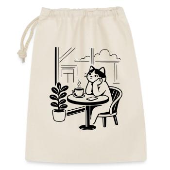 Thoughtful Cat Cafe - Gift Bag 30 x 45 cm - nature - Front