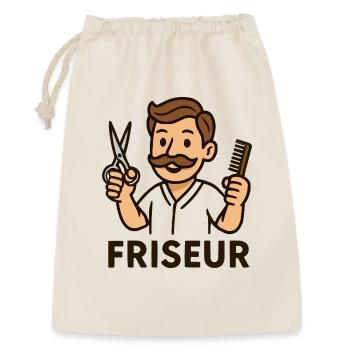Cartoon Salon de coiffure Vintage - Sac cadeau 30 x 45 cm - nature - Devant