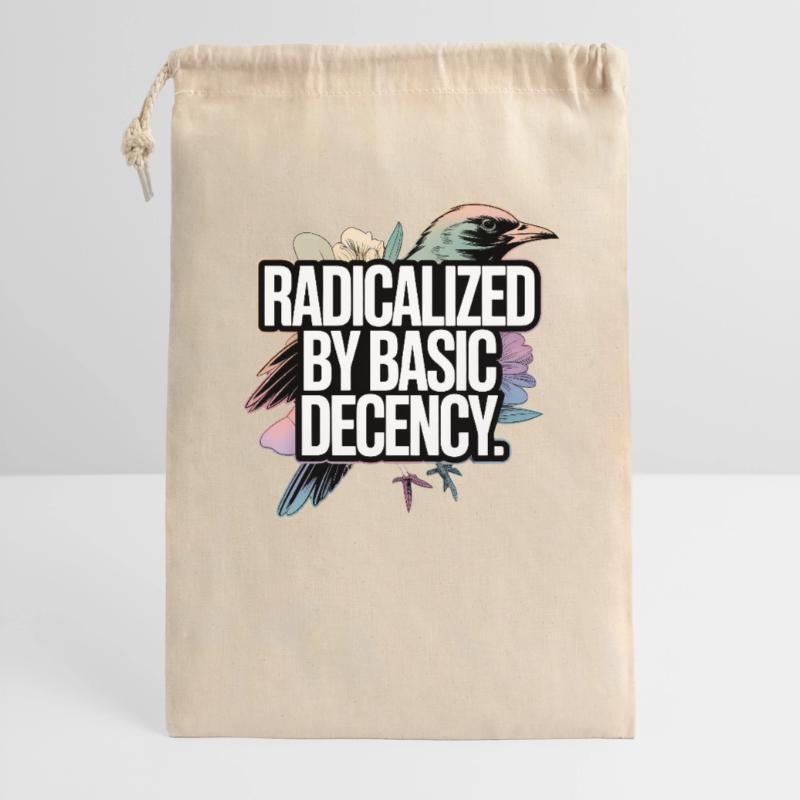 Radicalized by Basic Decency Statement Gift Bag 30 x 45 cm