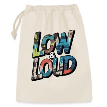 4. Low and Loud Motiv für JDM & Tuning Fans - Geschenkbeutel aus Baumwolle (30 x 45 cm) - Natur - Vorne