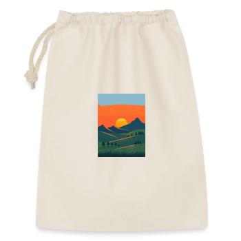 Abendlicher Berglandschafts-Wandel - Geschenkbeutel aus Baumwolle (30 x 45 cm) - Natur - Vorne