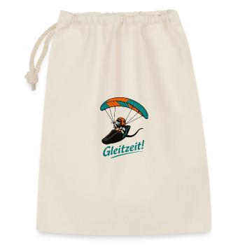 Gleizeit Paragliding Mascot - Geschenkbeutel aus Baumwolle (30 x 45 cm) - Natur - Vorne
