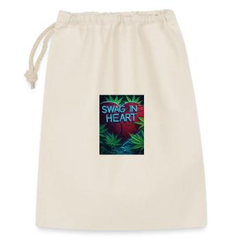Neon Heart Swag Cannabis - Gift Bag 30 x 45 cm - nature - Front