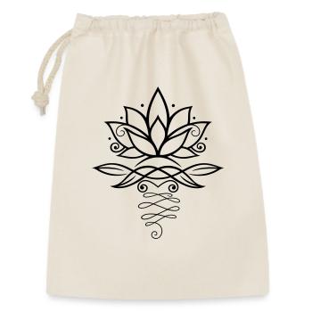 Lotus Lotusblüte Yoga - Geschenkbeutel aus Baumwolle (30 x 45 cm) - Natur - Vorne