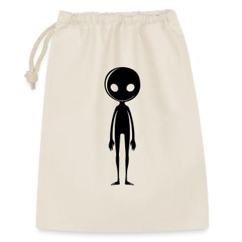 Alien Außerirdischer - Geschenkbeutel aus Baumwolle (30 x 45 cm) - Natur - Vorne