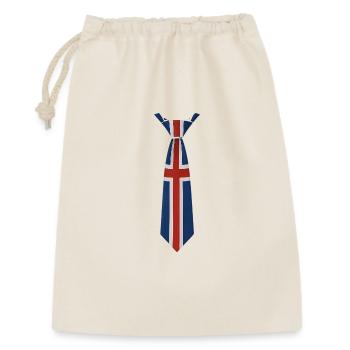 Union Jack Krawatten-Design - Geschenkbeutel aus Baumwolle (30 x 45 cm) - Natur - Vorne