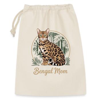 Mignonne maman chatte Bengalie - Sac cadeau 30 x 45 cm - nature - Devant