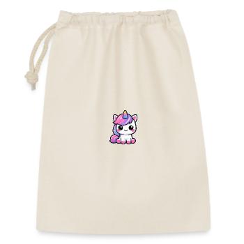 Pastel Unicorn Cutie Adventure Kawaii-Stil - Geschenkbeutel aus Baumwolle (30 x 45 cm) - Natur - Vorne