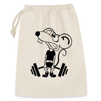Pump Maus kontur 2c - Geschenkbeutel aus Baumwolle (30 x 45 cm) - Natur - Vorne