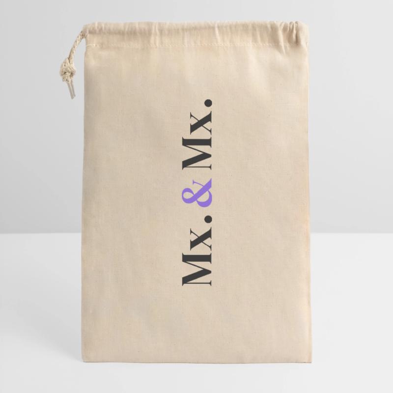 Mx. and Mx. Wedding Design in Vertical Type Stack  Geschenkbeutel aus Baumwolle (30 x 45 cm)