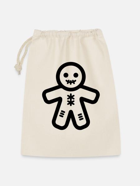 Voodoo-Puppe - Geschenkbeutel aus Baumwolle (30 x 45 cm) - Natur