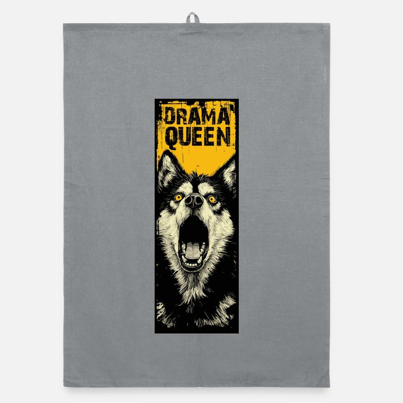 Husky avec de l’attitude Torchon bio