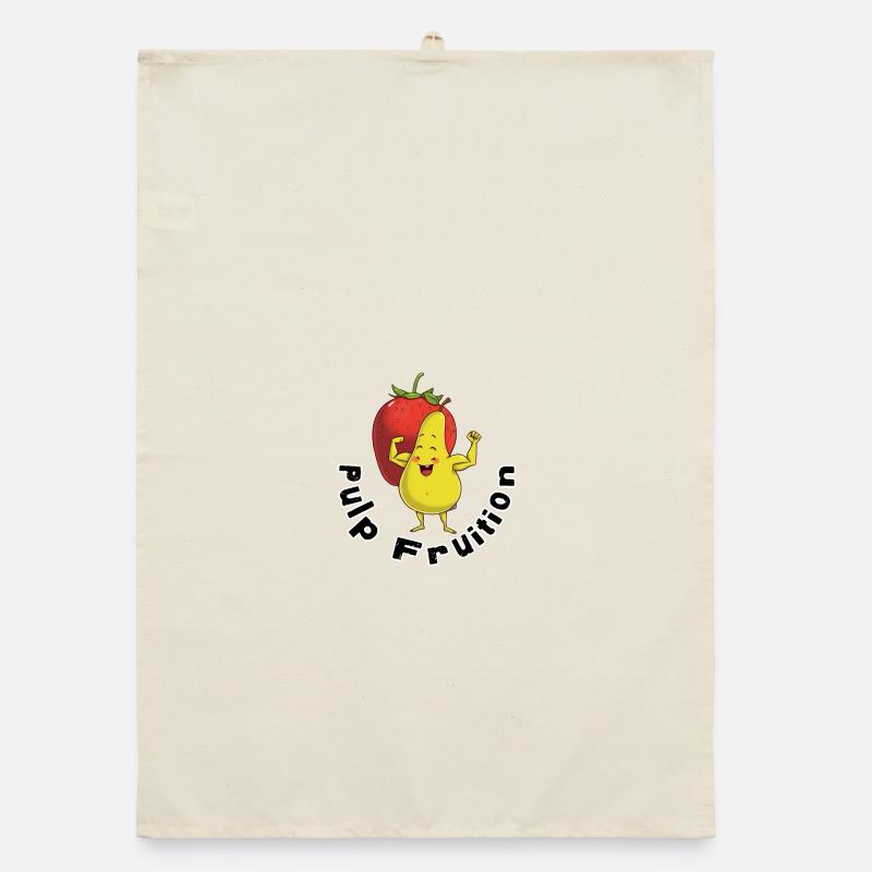 Pulp Fruit Power Figure Organic dish towel