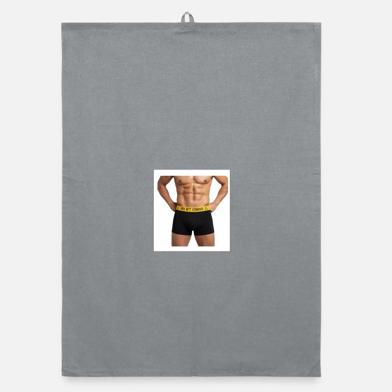 Cross Warning Boxer Briefs  "Do not cross" Organic dish towel