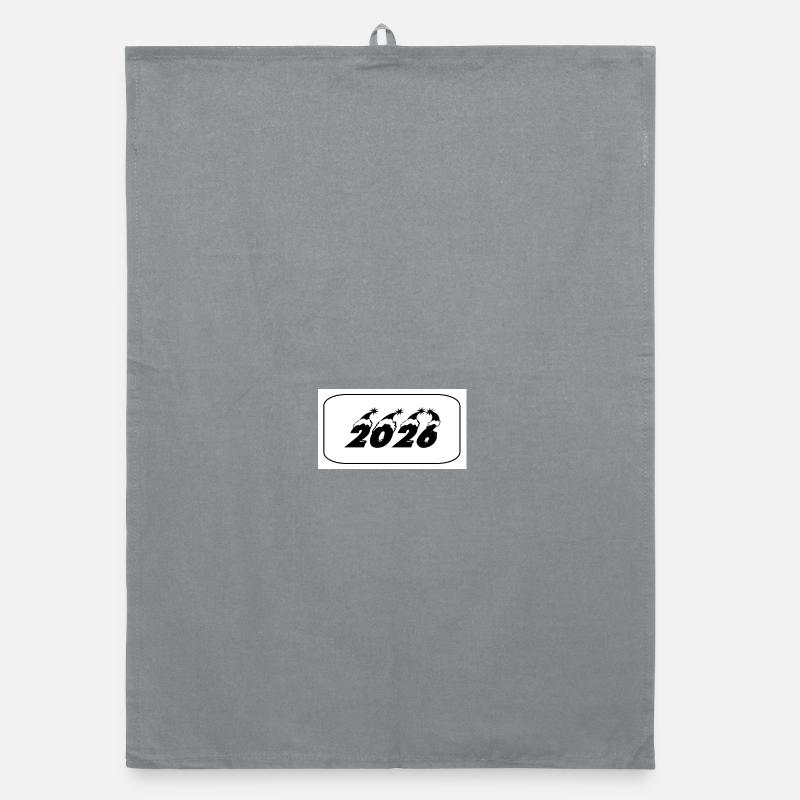New Year 2026 design with firework ideas Organic dish towel