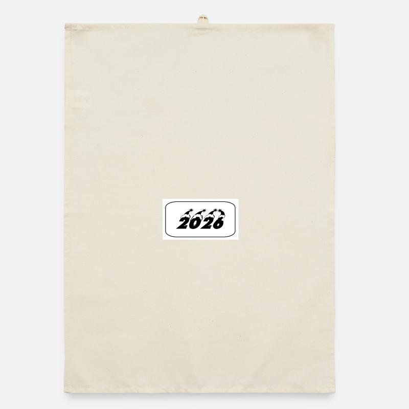 New Year 2026 design with firework ideas Organic dish towel
