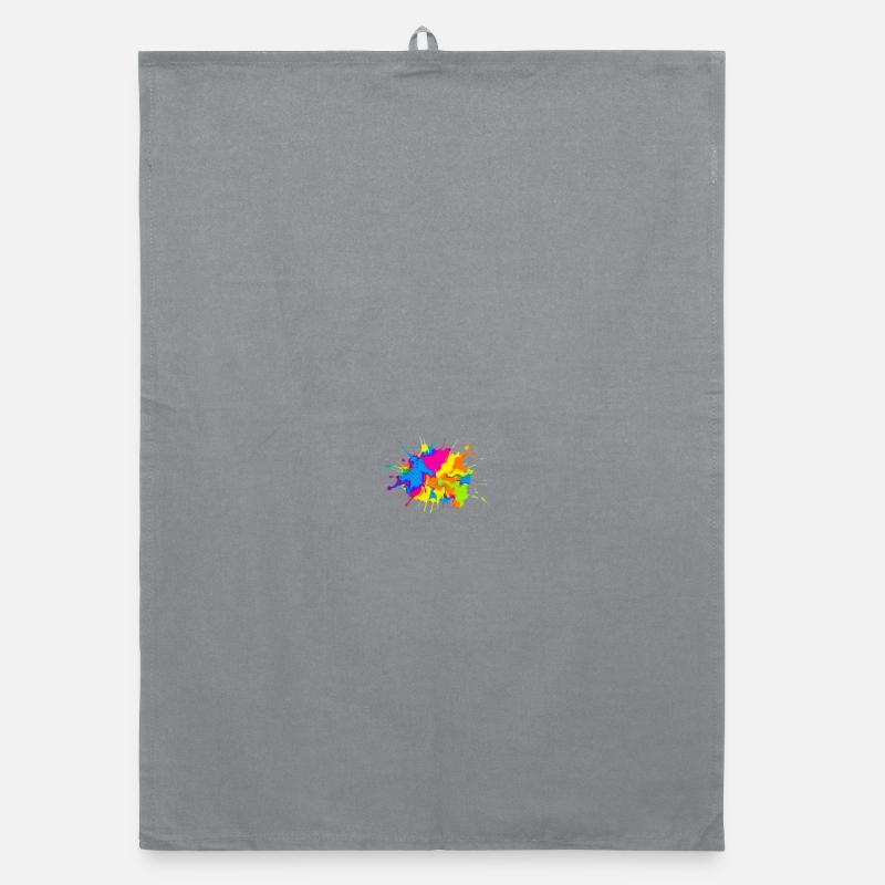Regenbogenfarbe-Spritzexplosion Organic Geschirrtuch