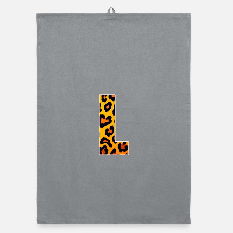 Leopard Print Corner Design Organic dish towel