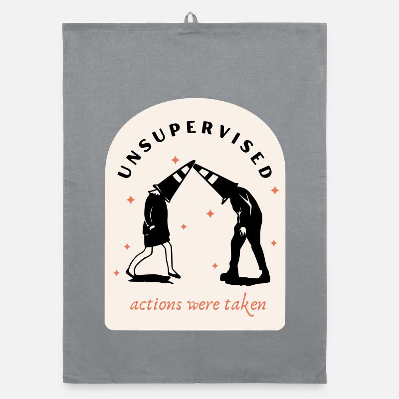 Unsupervised Actions Organic Geschirrtuch