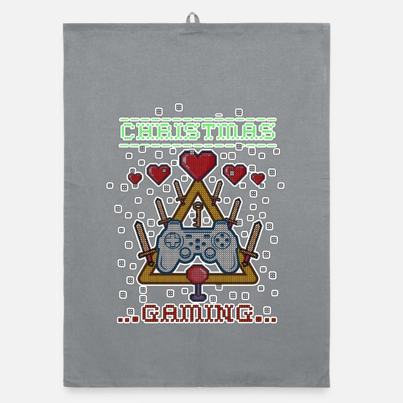 Weihnachten Gaming Organic Geschirrtuch