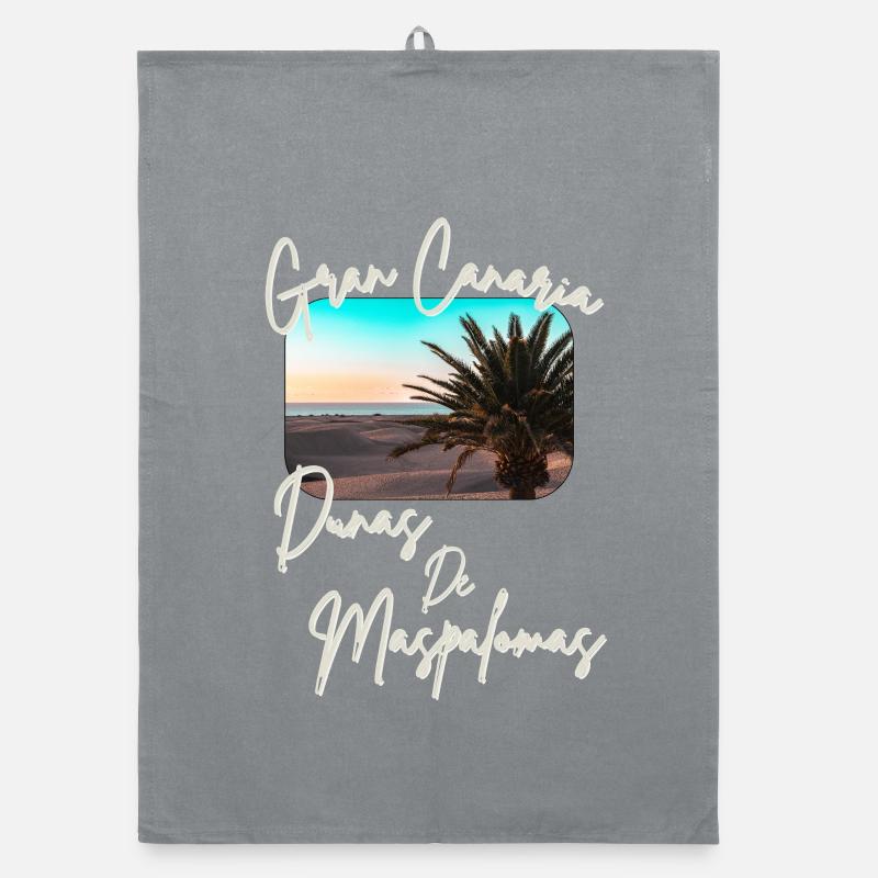 Dunas de Maspalomas – Gran Canaria’s - Organic Geschirrtuch - Grau