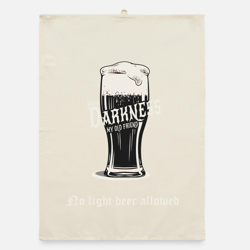No Light Beer Allowed – Dunkles Bier Design Organic Geschirrtuch