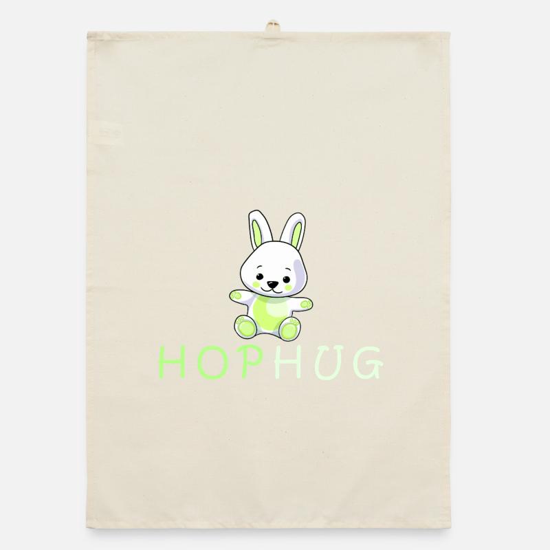 conception de baiser de main de lapin aimant Torchon bio