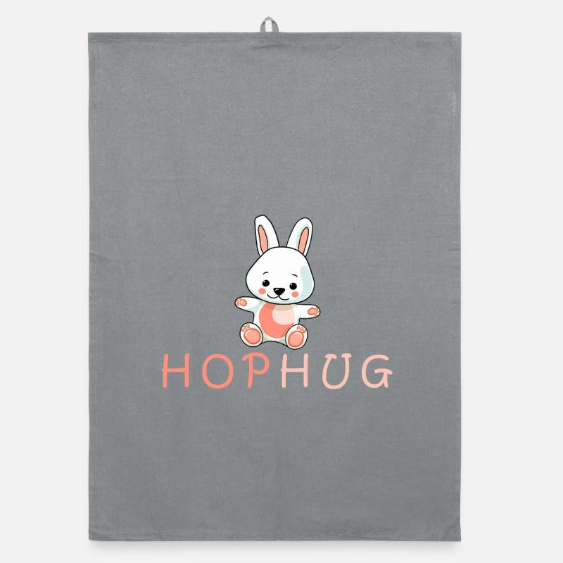 Conception de t-shirt imprimé de main de lapin mignon - Torchon bio - bruyère