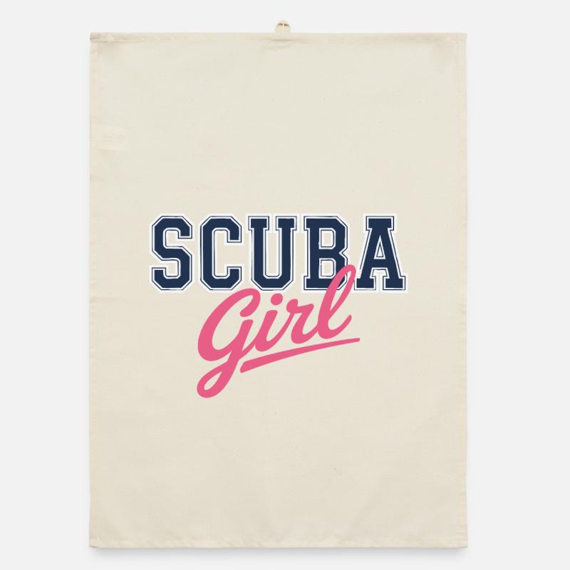 Conception de fille de plongée Torchon bio