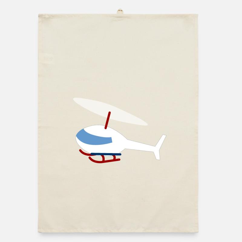 Hélicoptère blanc Torchon bio