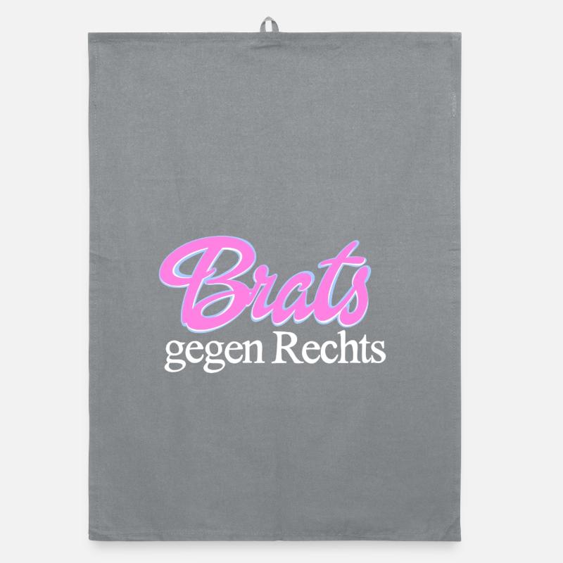 Brats gegen Rechts – Aktivismus-Statement Organic Geschirrtuch