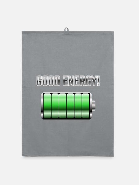 Gute Energie - Organic Geschirrtuch - Grau