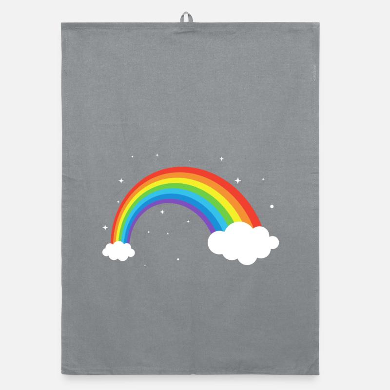 Cosmic Rainbow Arch Organic dish towel