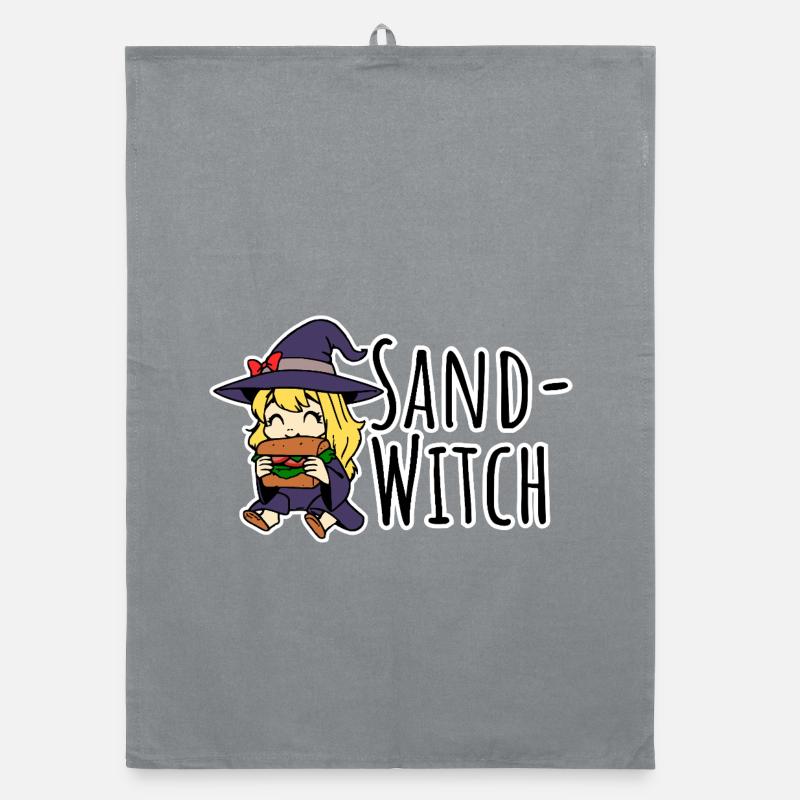 Sand-Witch, la petite sorcière mange un sandwich Torchon bio
