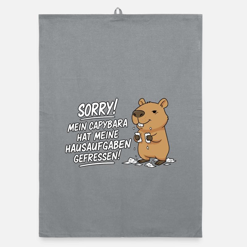 Sorry! Capybara ate my homework Organic dish towel