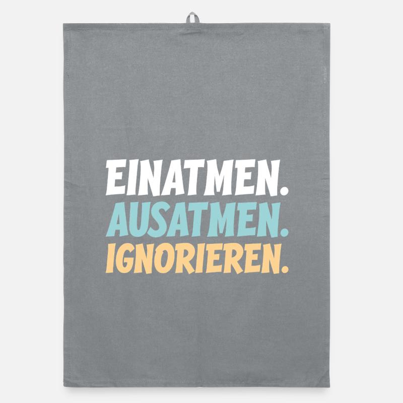 Einatmen Ausatmen Ignorieren Organic Geschirrtuch