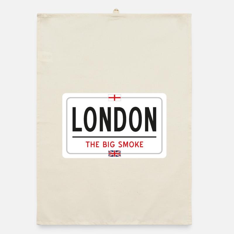 Panneau de nom de lieu de Londres Torchon bio