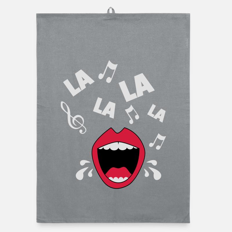 Fröhliches La La La La - Sing - Shirt Organic Geschirrtuch