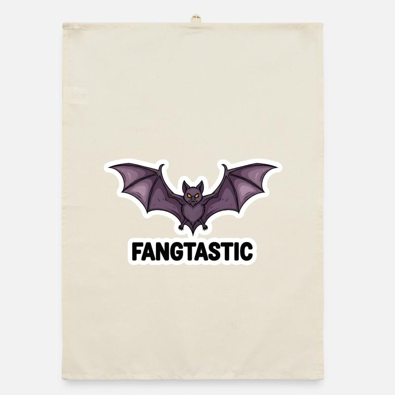 Fangtastic Cartoon Bat Organic dish towel