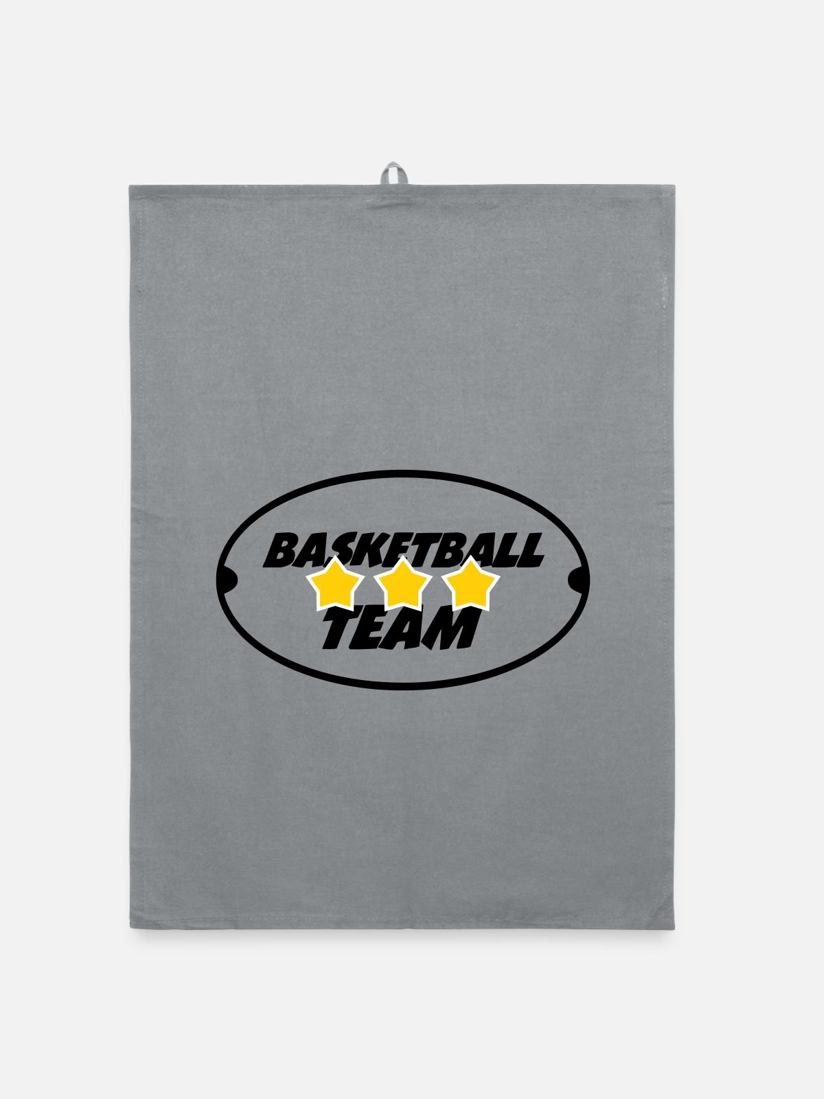 Equipe de basketball - Torchon bio - bruyère - Devant