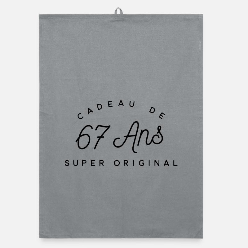 Cadeau 67 ans  Torchon bio