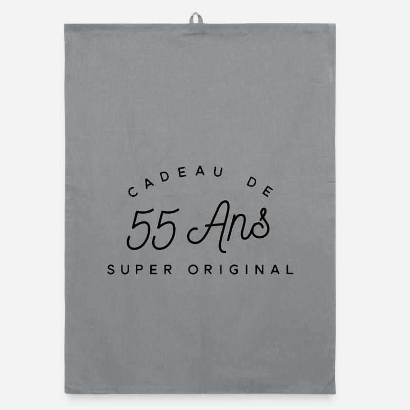 Cadeau 55 ans  Torchon bio