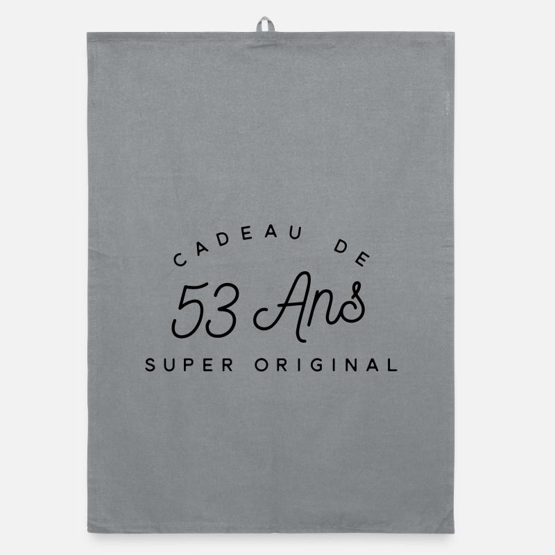 Cadeau 53 ans  Torchon bio